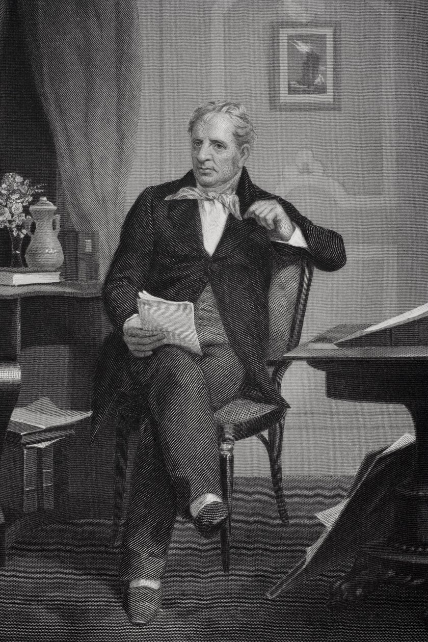 Portræt af James Fenimore Cooper (1759-1851) swed av Alonzo Chappel