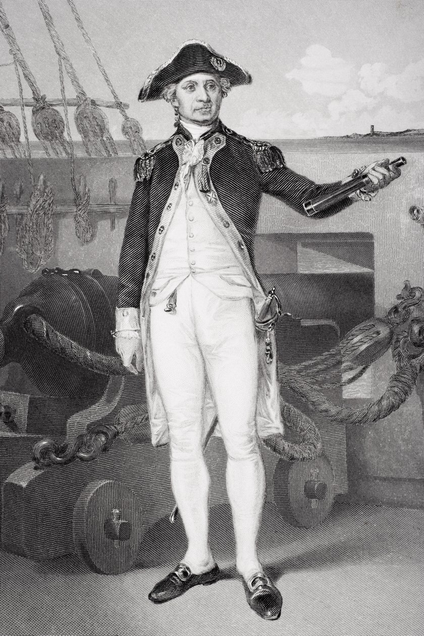Porträtt av John Paul Jones (1742-92) av Alonzo Chappel