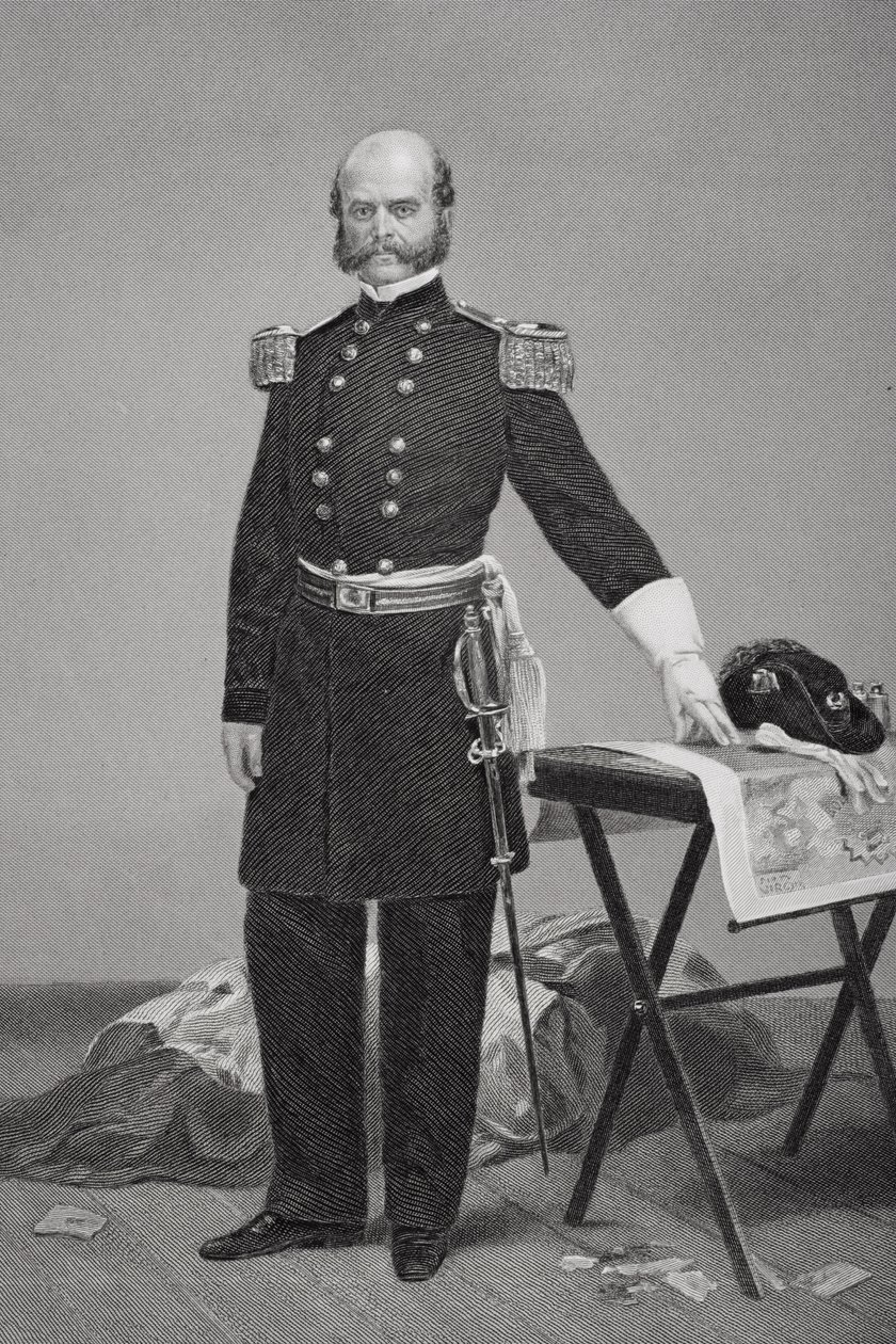 Porträtt av generalmajor Ambrose Everett Burnside (1824-81) av Alonzo Chappel