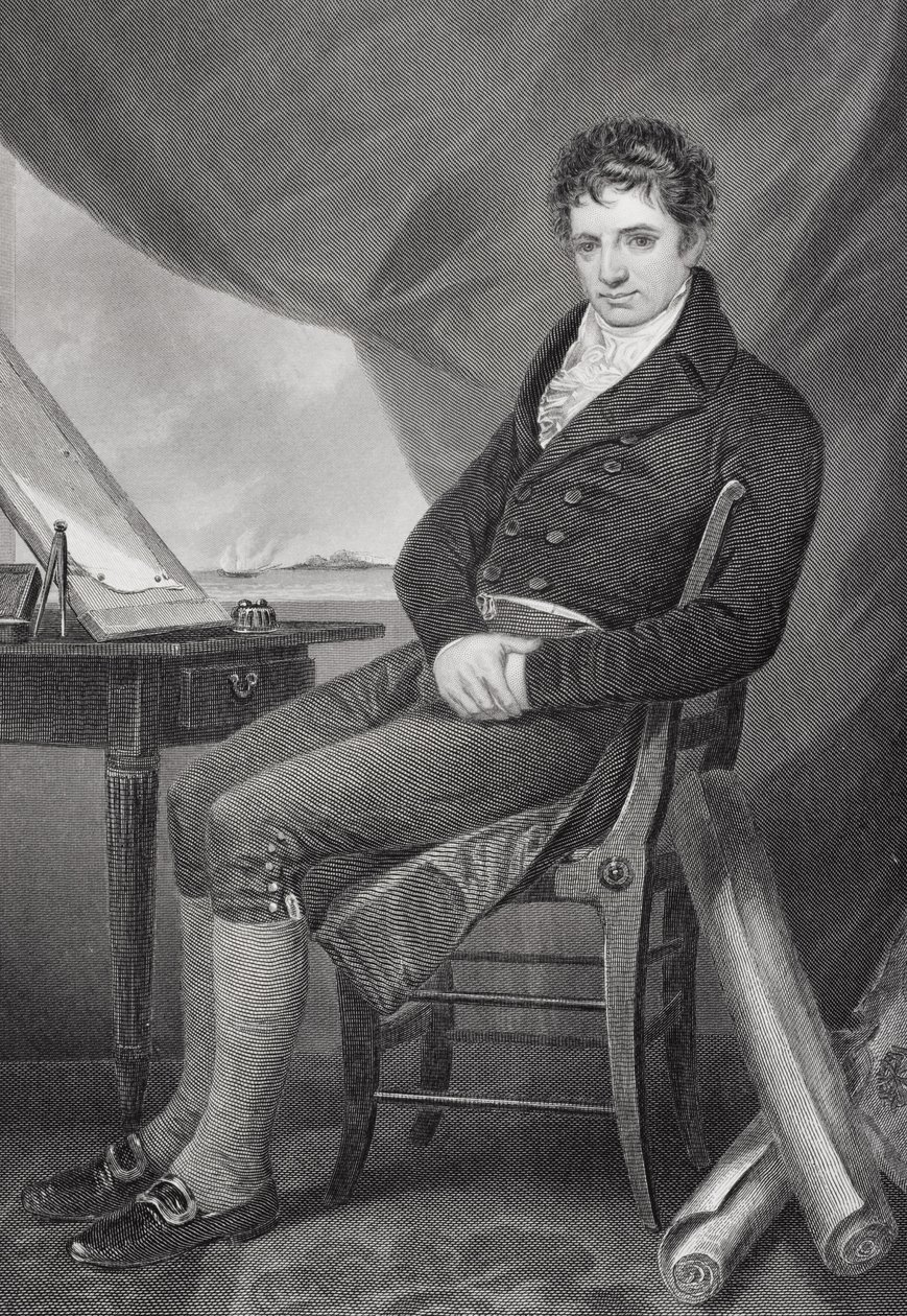 Porträtt av Robert Fulton (1765-1815) av Alonzo Chappel