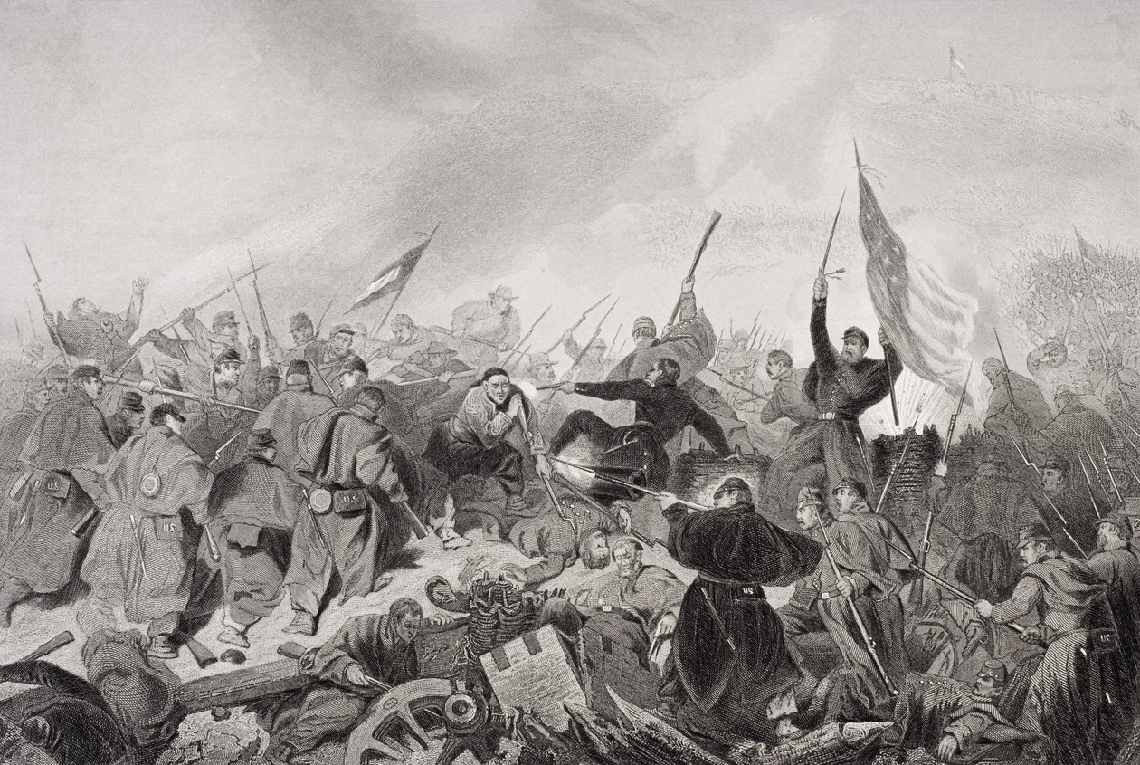Erövrandet av Fort Donelson, Dover, Tennessee 1862 av Alonzo Chappel