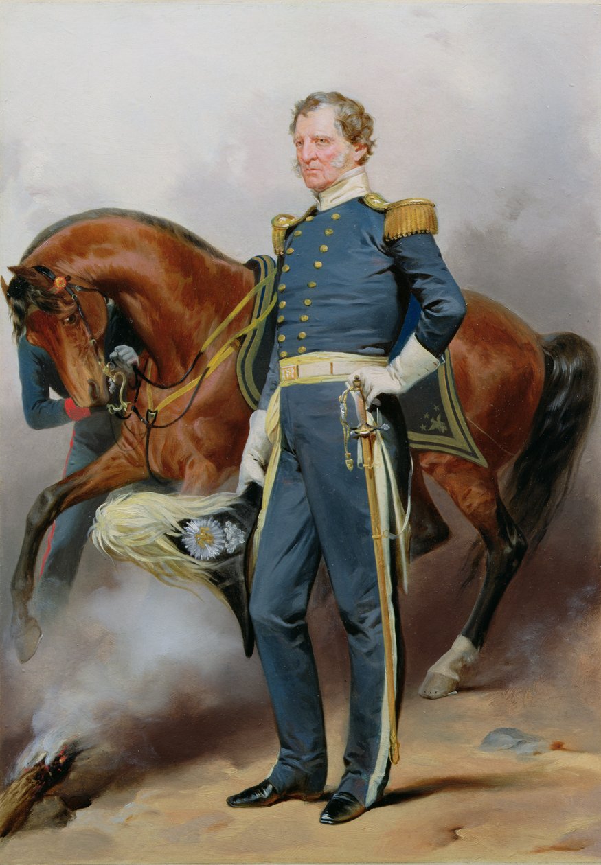 Winfield Scott (1786-1866), ca 1850 (olja på frässkiva) av Alonzo Chappel