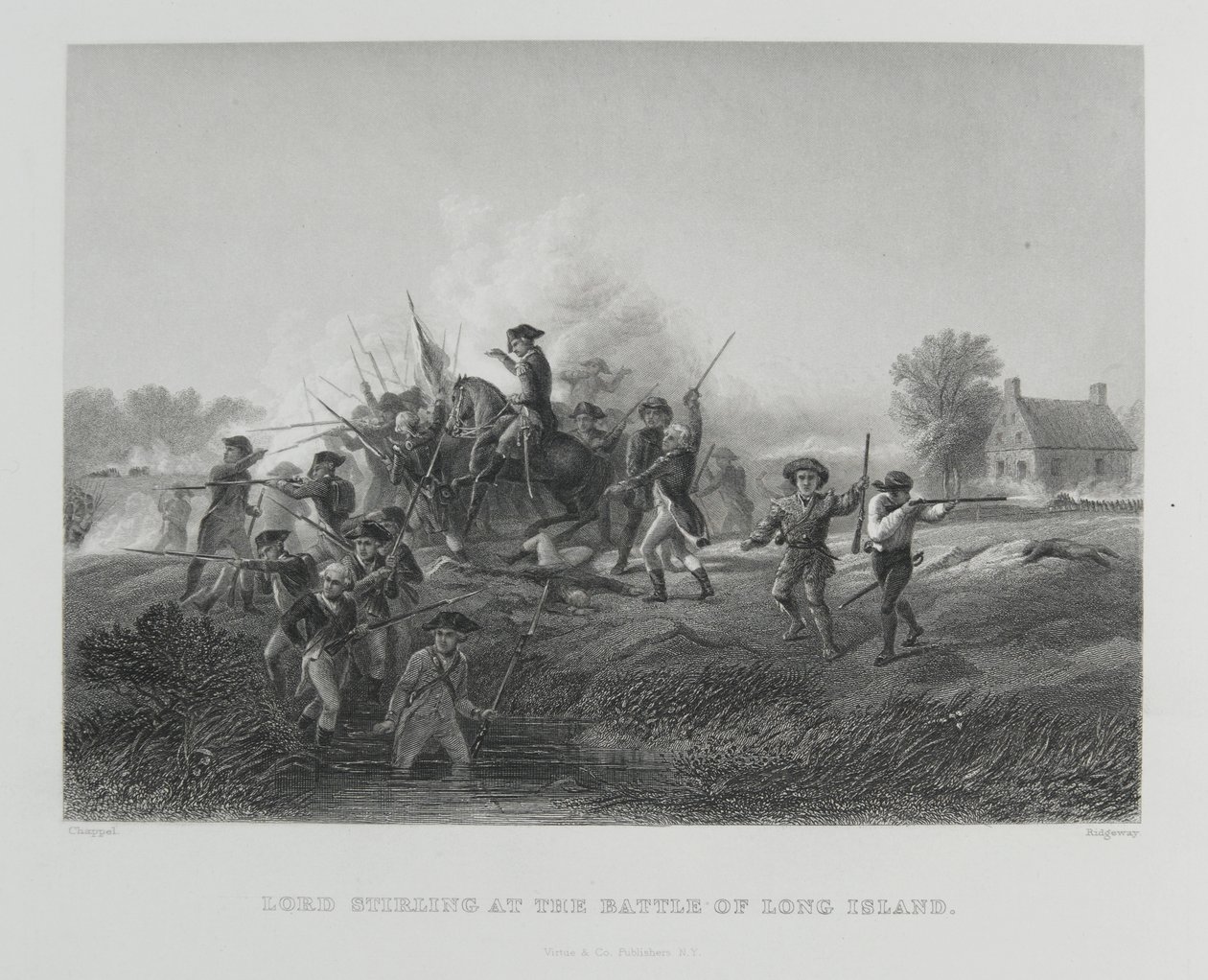 Lord Stirling vid slaget vid Long Island, 1776 av Alonzo Chappel
