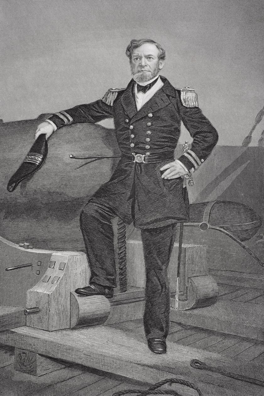 Portræt af admiral Andrew Hull Foote (1806-63) swed av Alonzo Chappel