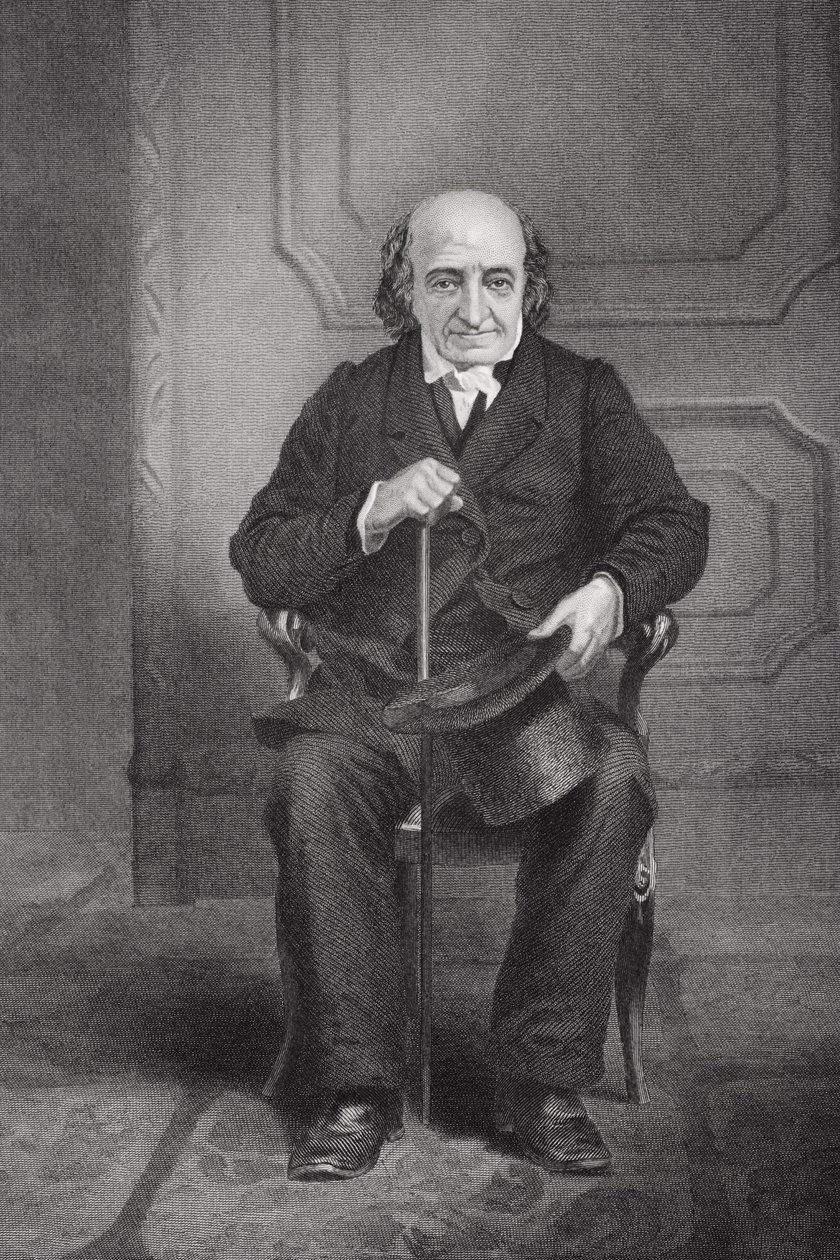 Porträtt av Albert Gallatin (1761-1849) (litho) av Alonzo Chappel
