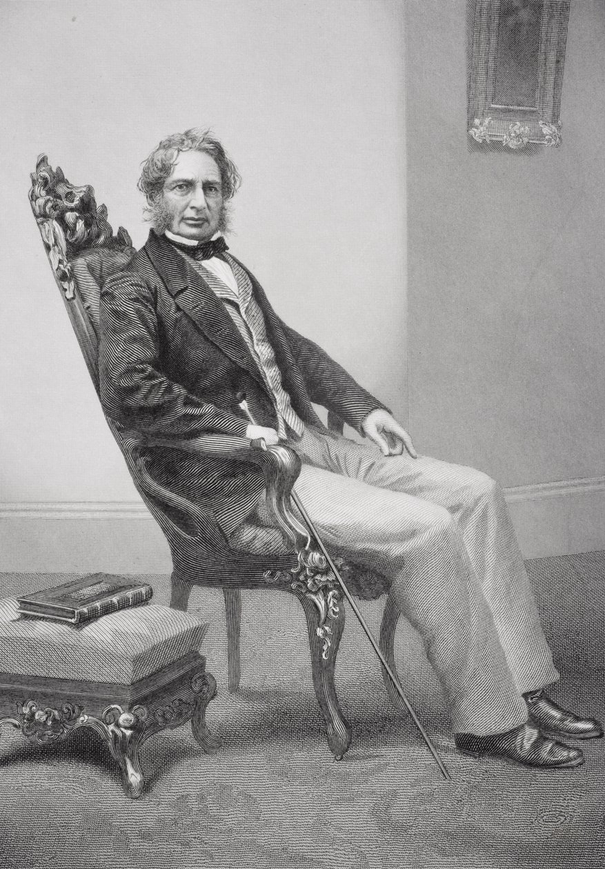 Porträtt av Henry Wadsworth Longfellow (1807-82) av Alonzo Chappel