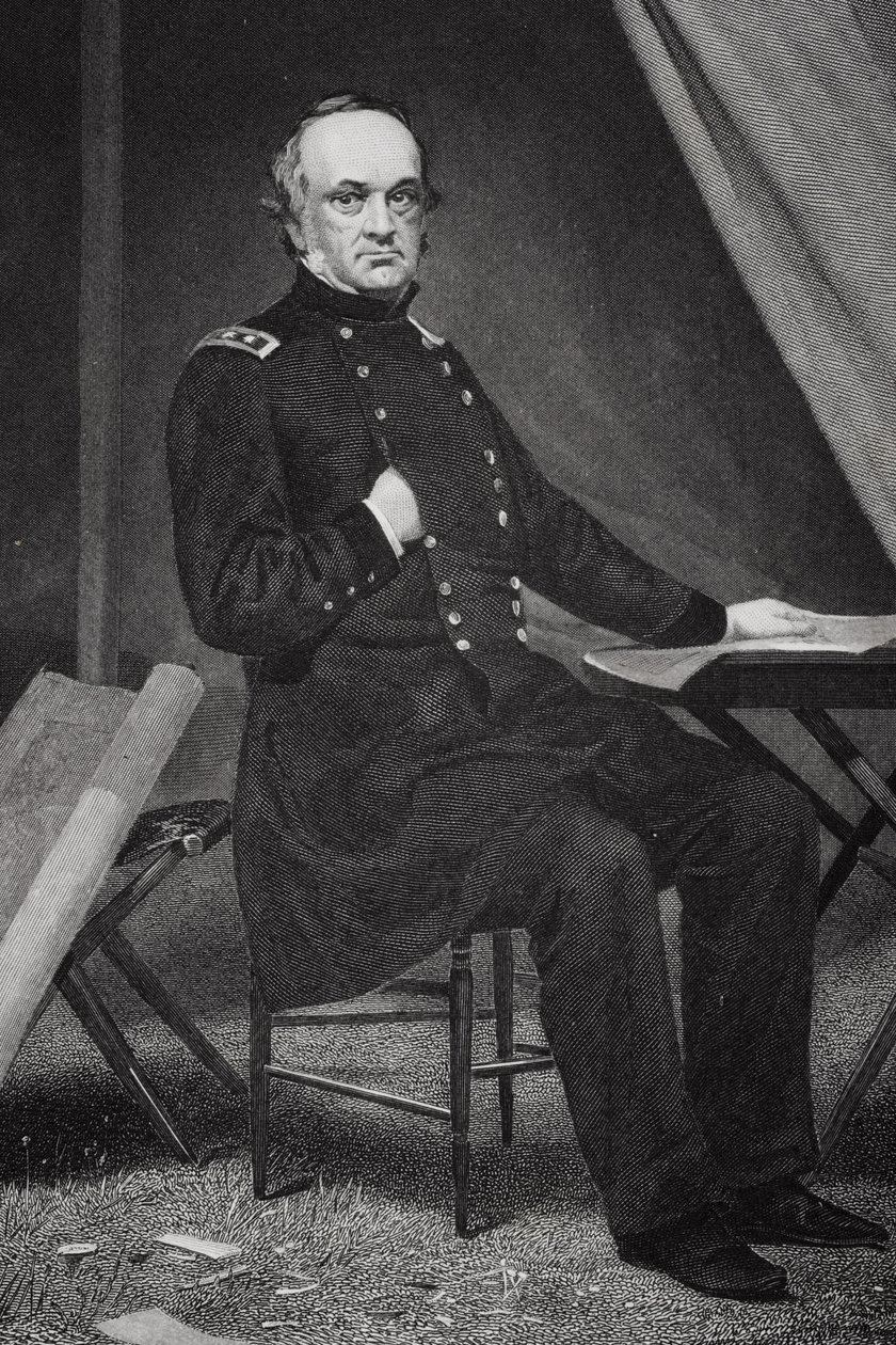 Porträtt av Henry Wager Halleck (1815-72) av Alonzo Chappel