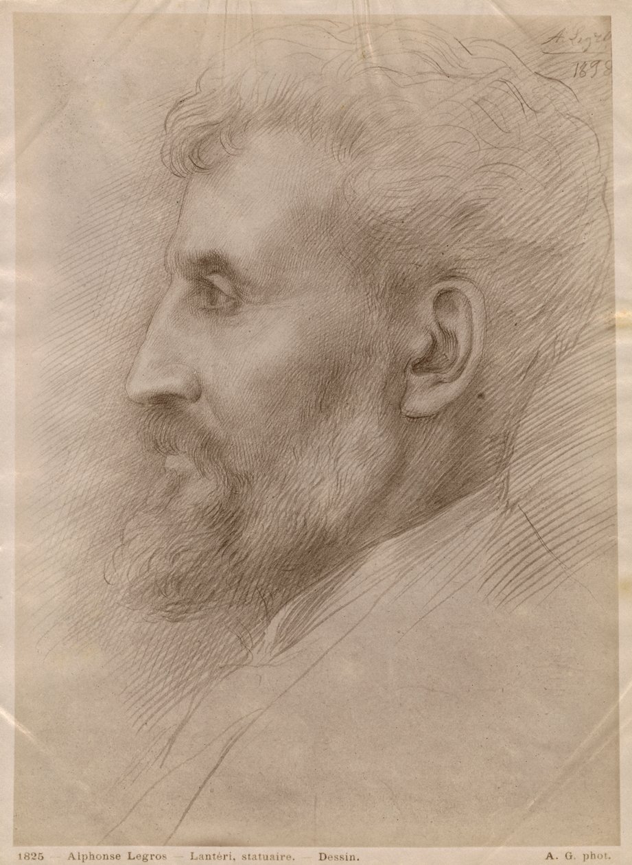Edouard Lanteri, 1898 (silverspets på kartong) av Alphonse Legros