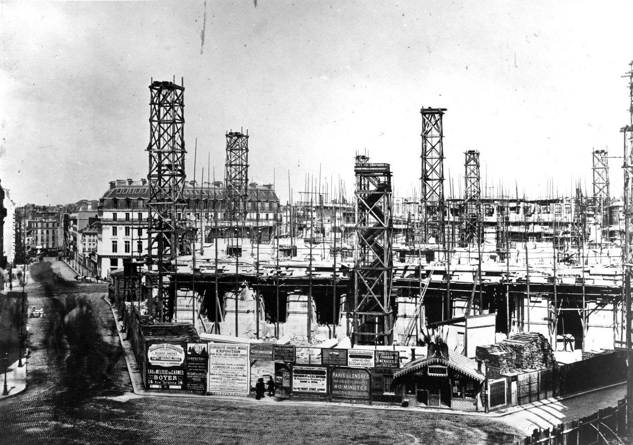 Byggandet av operan i Paris, september 1864 av Alphonse Liebert
