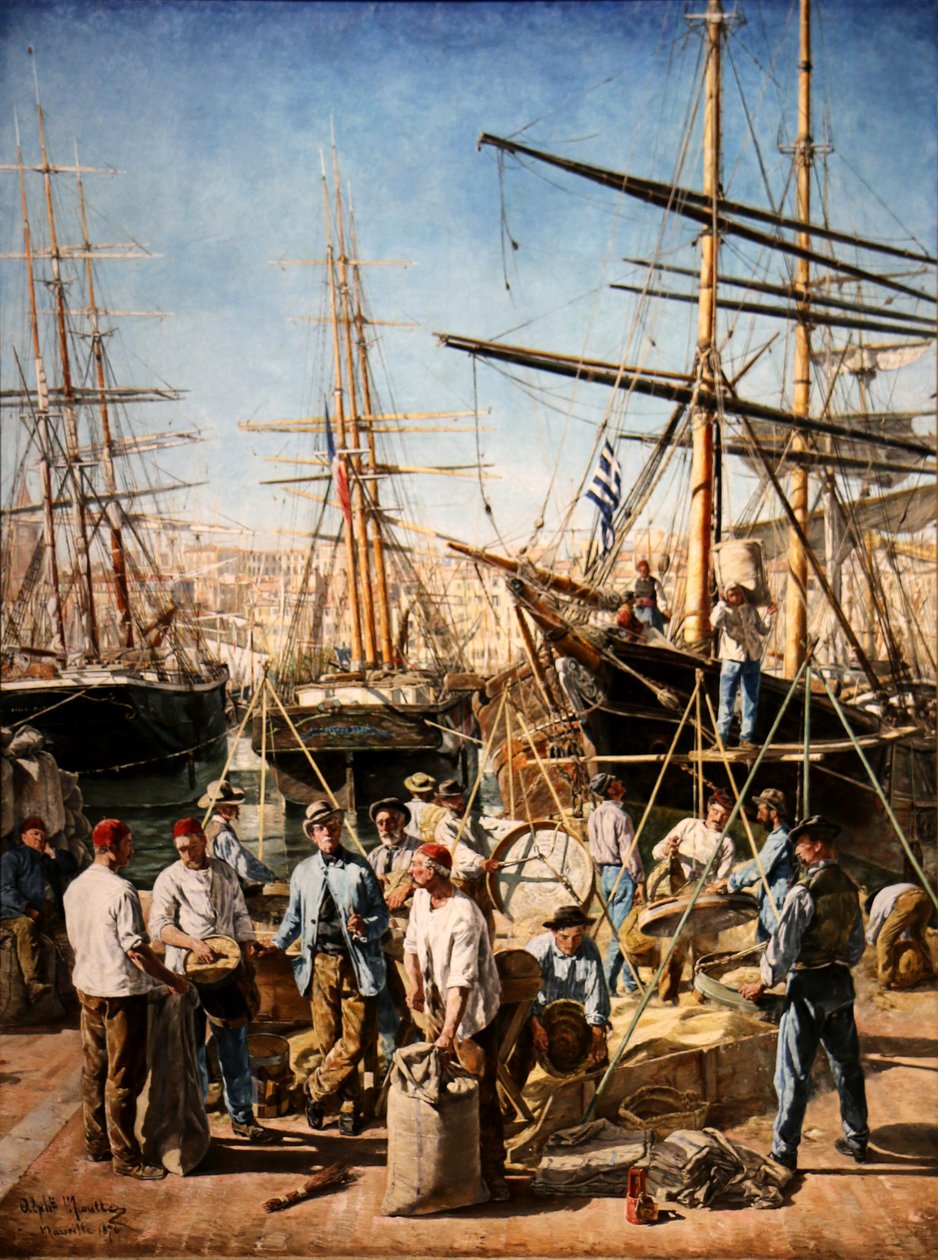 Landningen av vete i Marseille av Alphonse Moutte