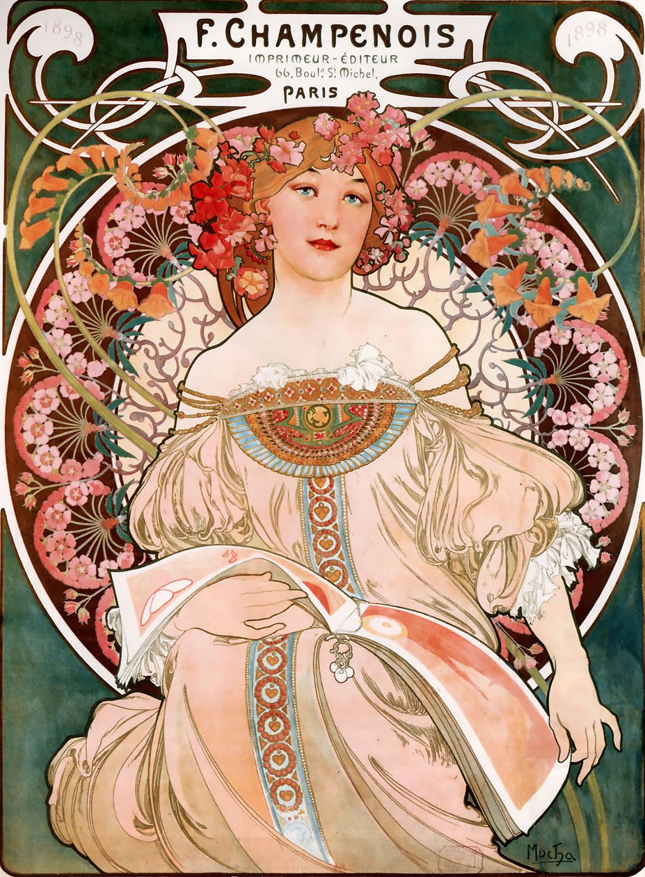  F. Champenois Imprimeur-Editeurn av Alphonse Mucha