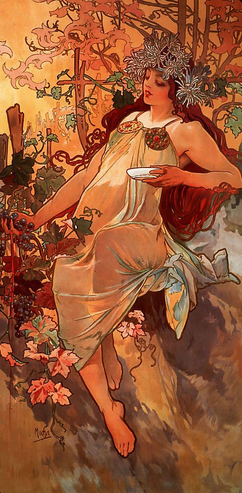 Autumn av Alphonse Mucha