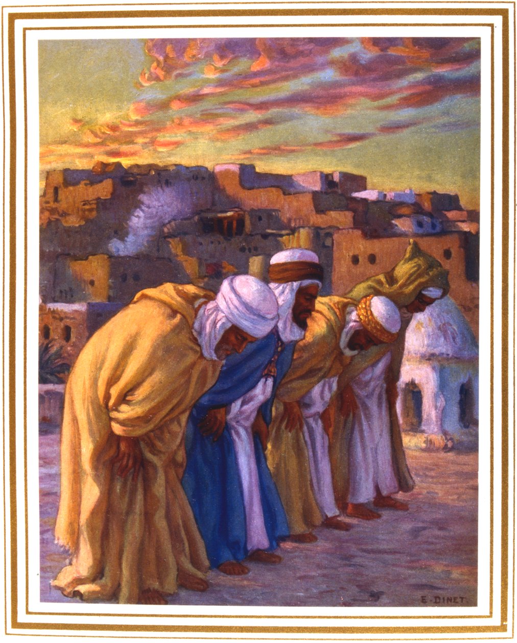 El Rekaa eller Lutning Bönen Bön av Lutning, 1918 av Alphonse Etienne Dinet