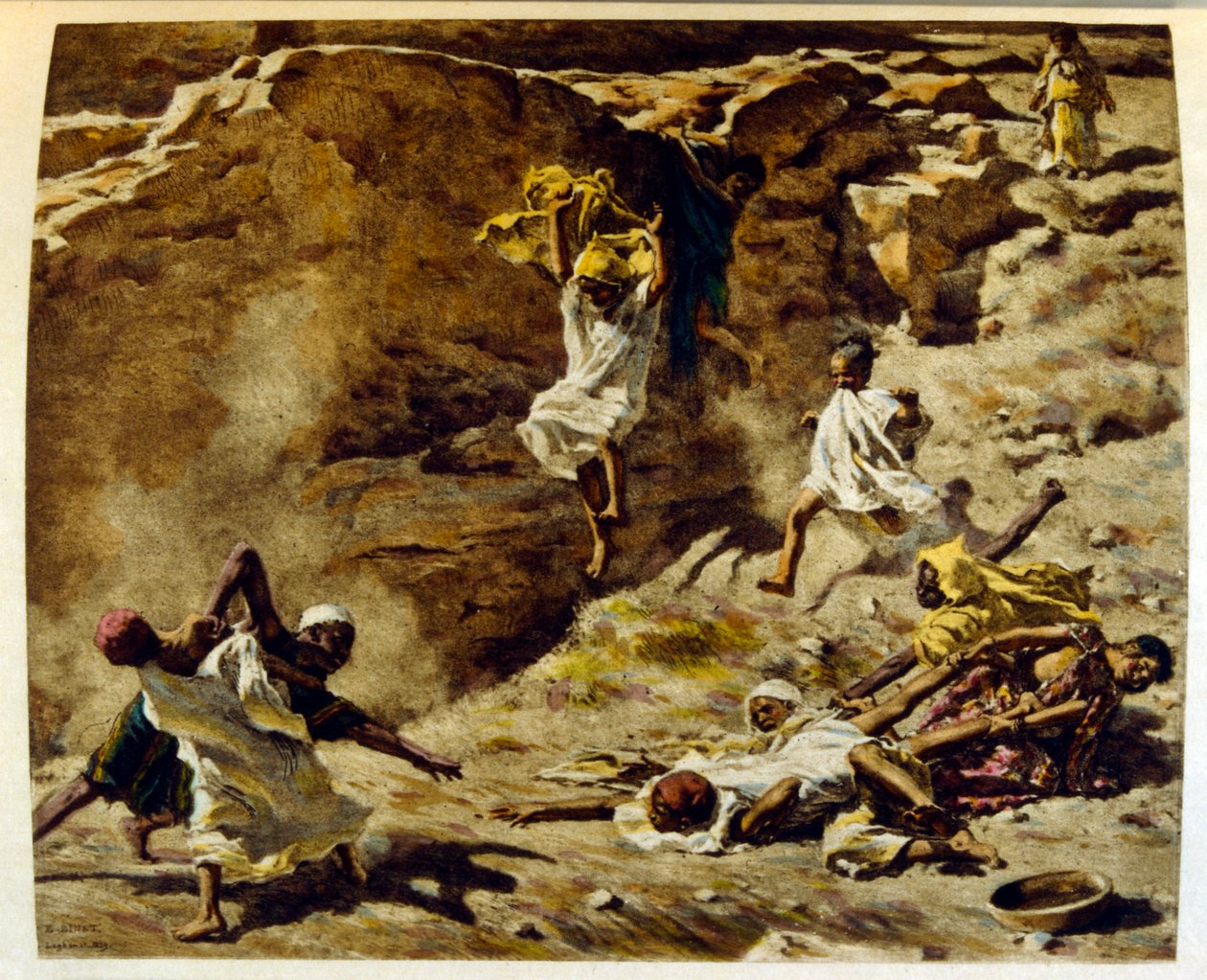 Illustration av Dinet från "Mirages" -scener i arabiska livet. 1906. Mirages, Life Arabs scener illustrerades av Etienne Dinet med kommentarer av Silman Ben Ibrahim Bamer. Nasreddine Dinet föddes som Alphonse-Étienne Dinet; (1861-1929) var en fransk orient av Alphonse Etienne Dinet
