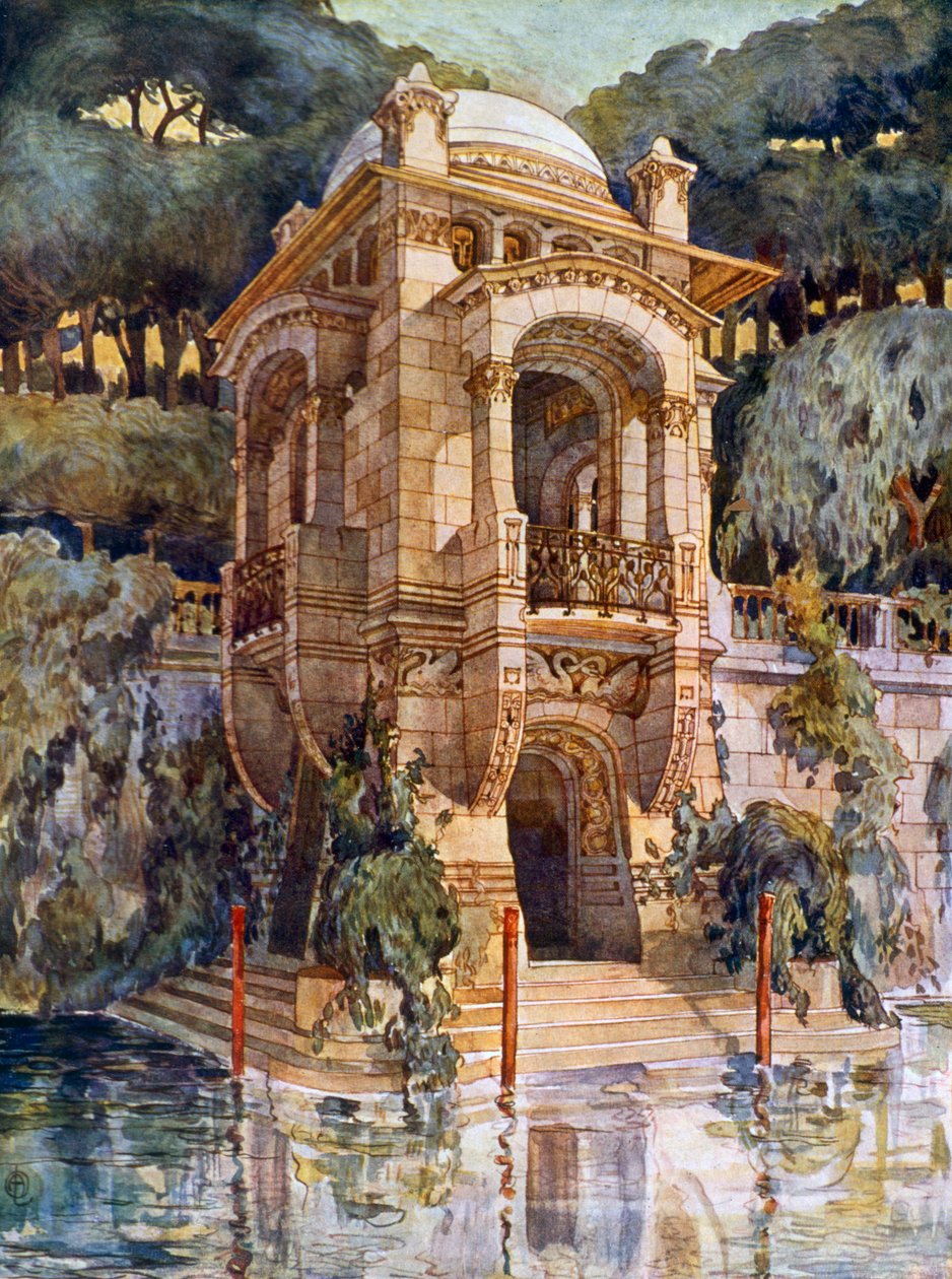 Fancy Garden (färglitografi) av Alphonse Laverriere