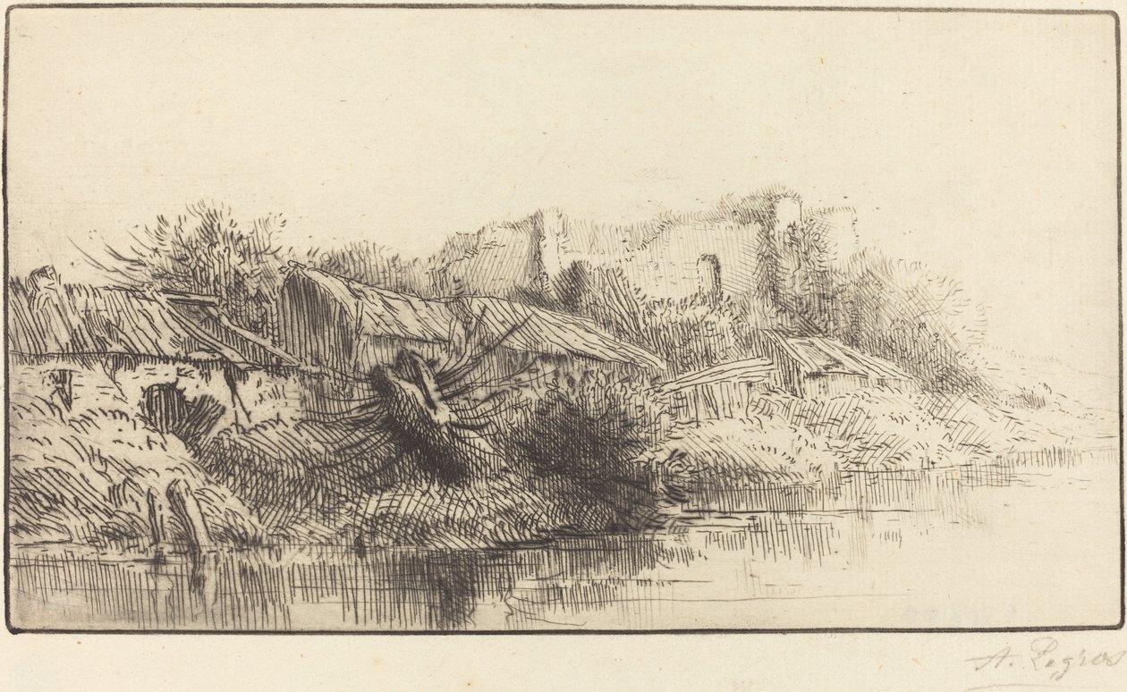 Övergiven by (Le village abondonne) av Alphonse Legros