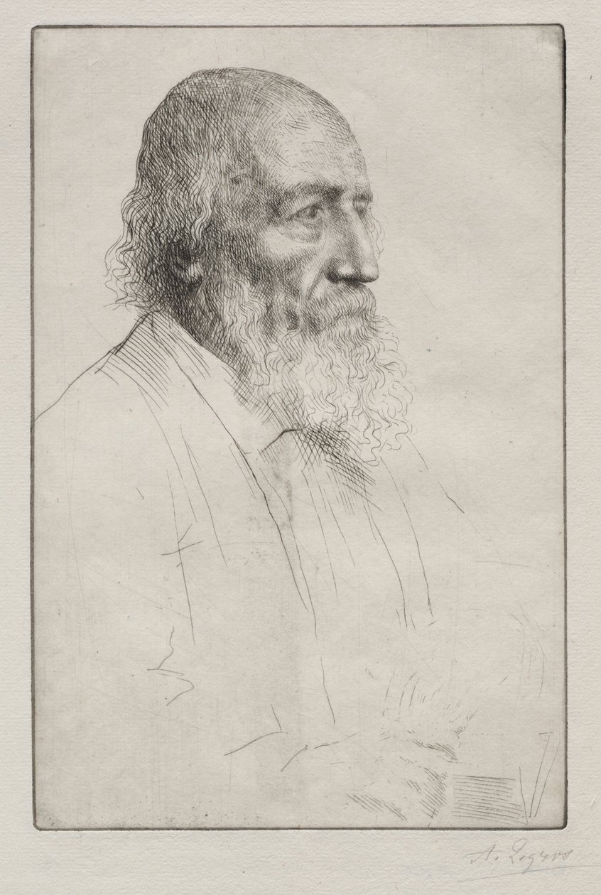 Alfred Lord Tennyson. av Alphonse Legros