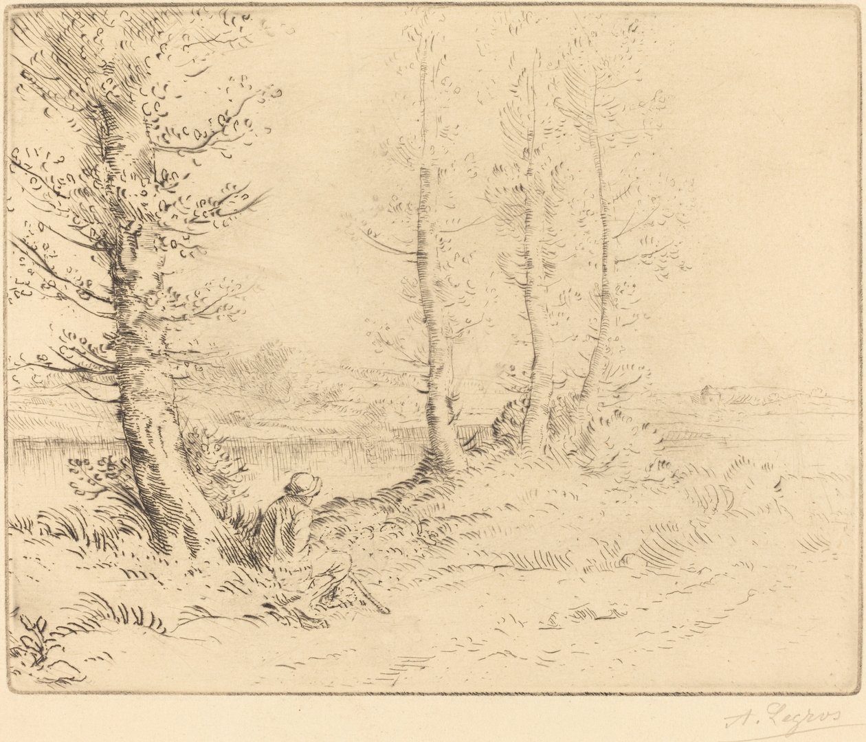 Längs floden Le long de la rive. av Alphonse Legros