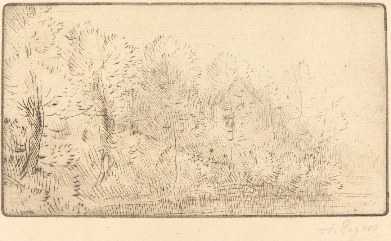 Längs floden Sur la riviere. av Alphonse Legros