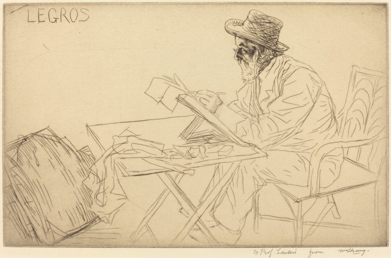 Alphonse Legros skissar. av Alphonse Legros