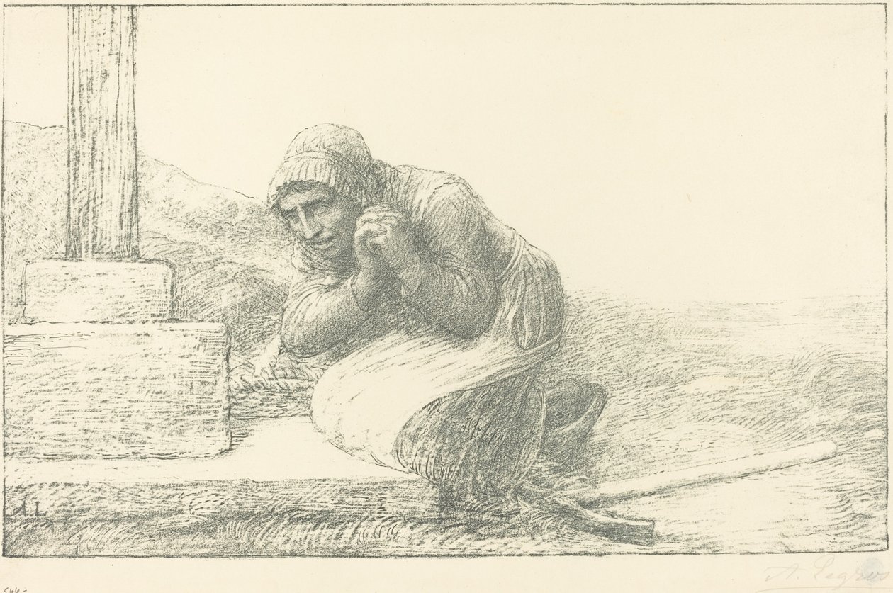 Vid korsets fot (Au pied de la croix) av Alphonse Legros