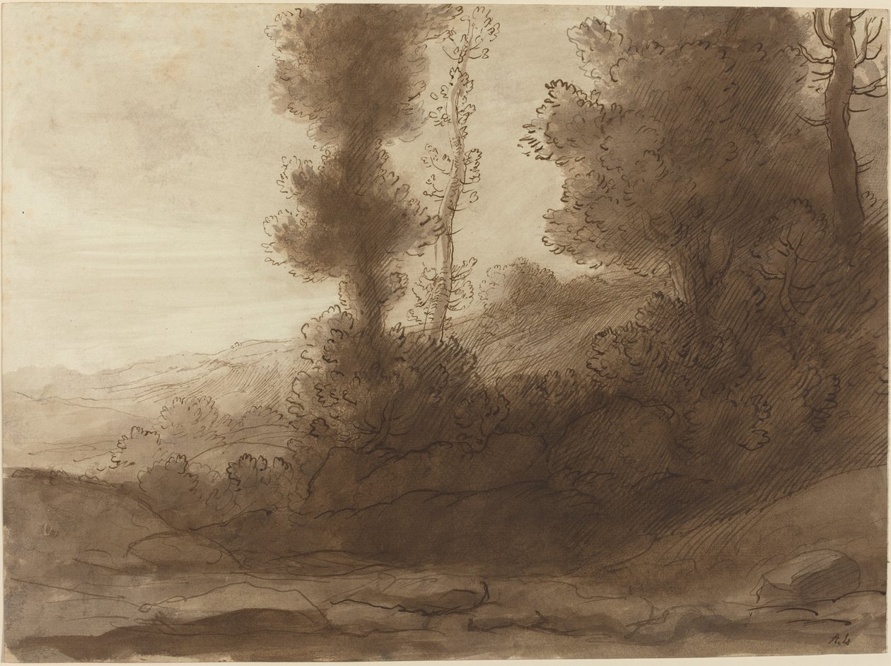 Vid foten av kullen av Alphonse Legros