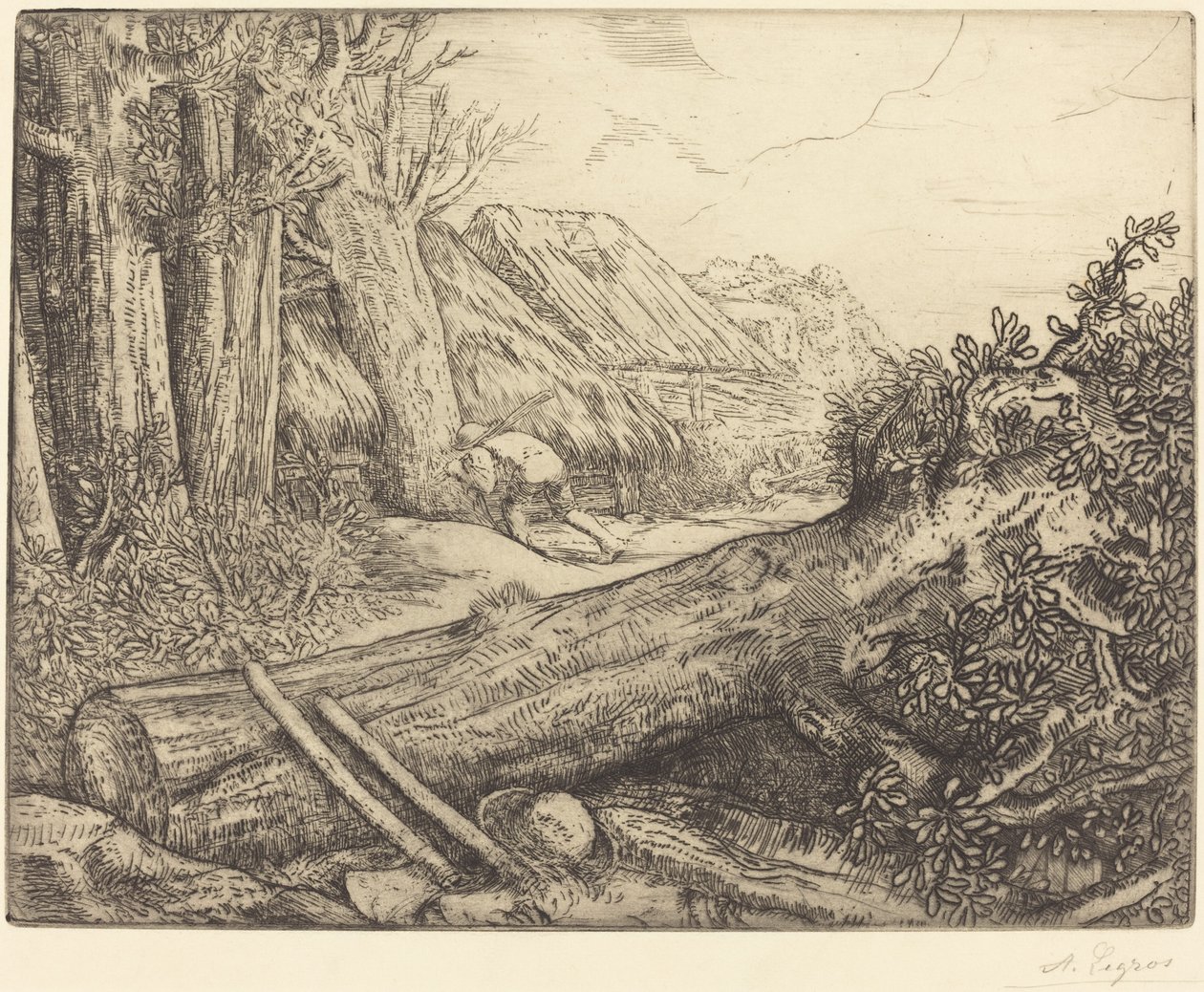 Hemma hos vedhuggarna Chez les bucherons. av Alphonse Legros