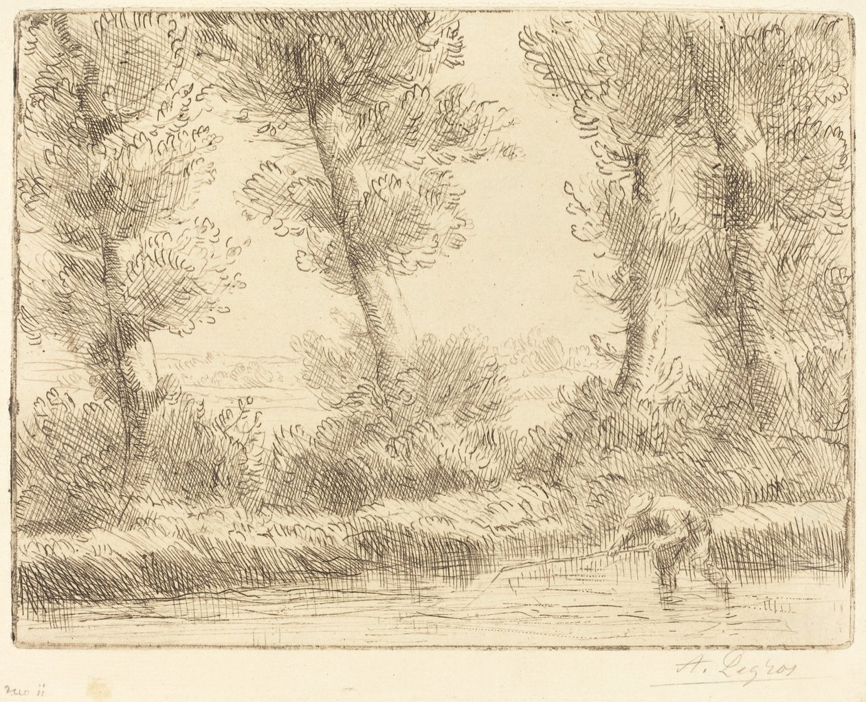 Bankerna av Liane Les bords de la Liane. av Alphonse Legros
