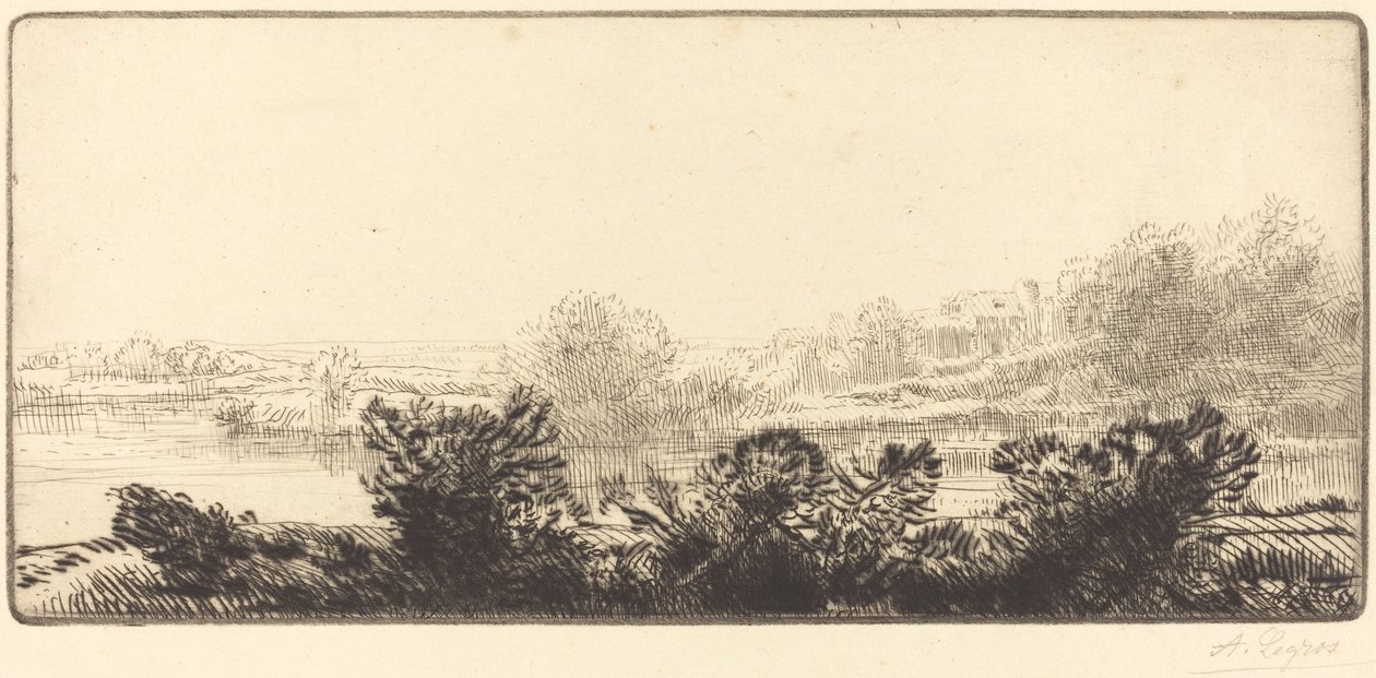 Loires stränder Bord de la Loire. av Alphonse Legros