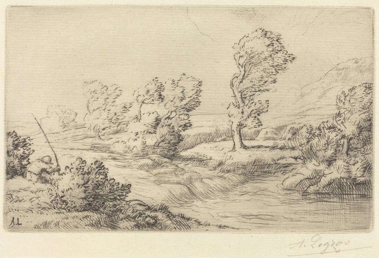 Banks of the Marne (Marne Board) av Alphonse Legros