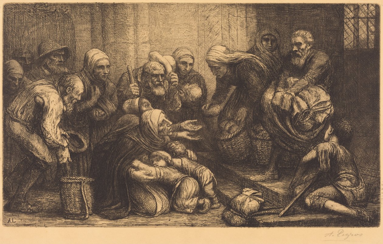 Beggars of Brussels (Tiggare i Brygge) av Alphonse Legros
