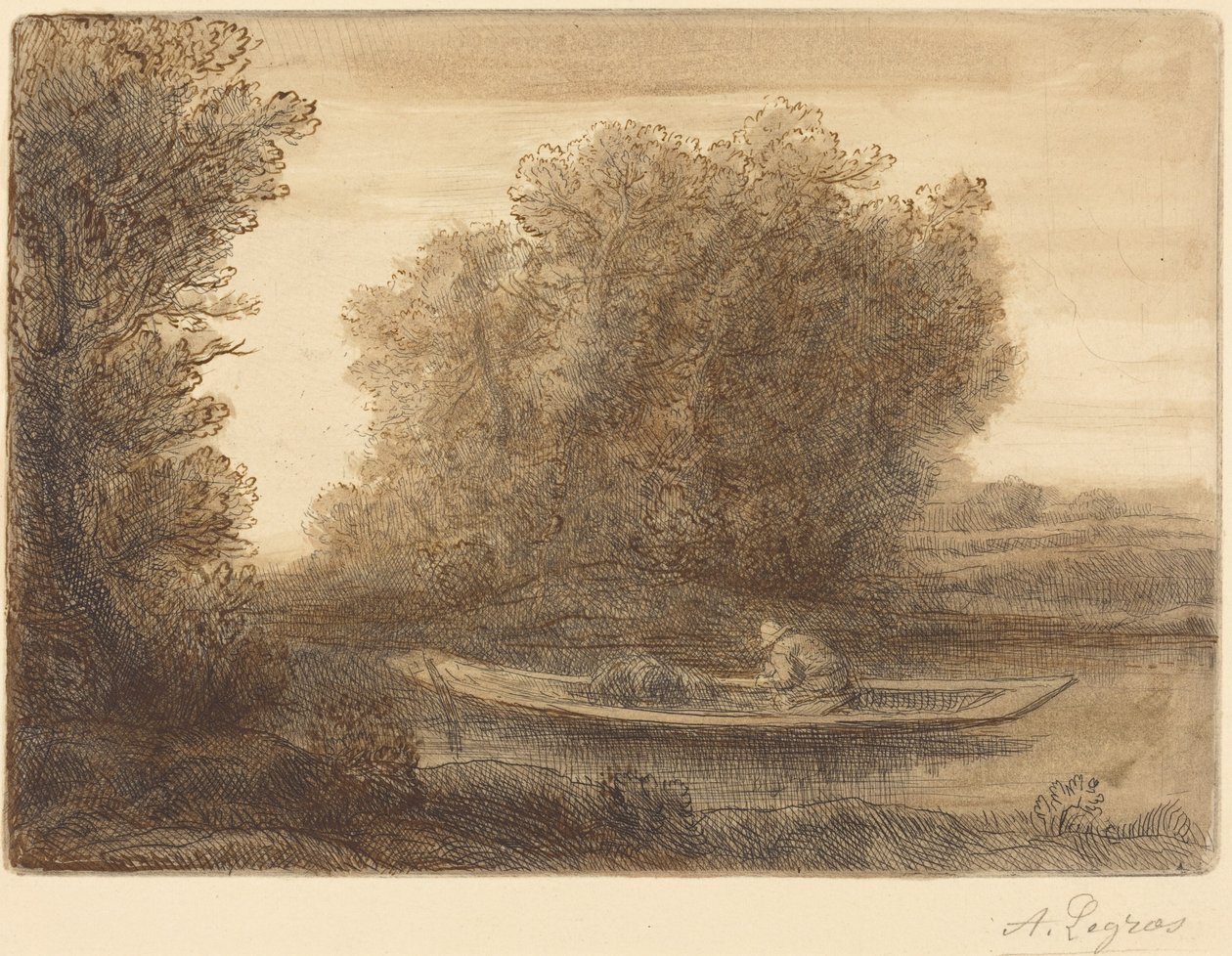 Flodkrök (Un coin de riviere) av Alphonse Legros