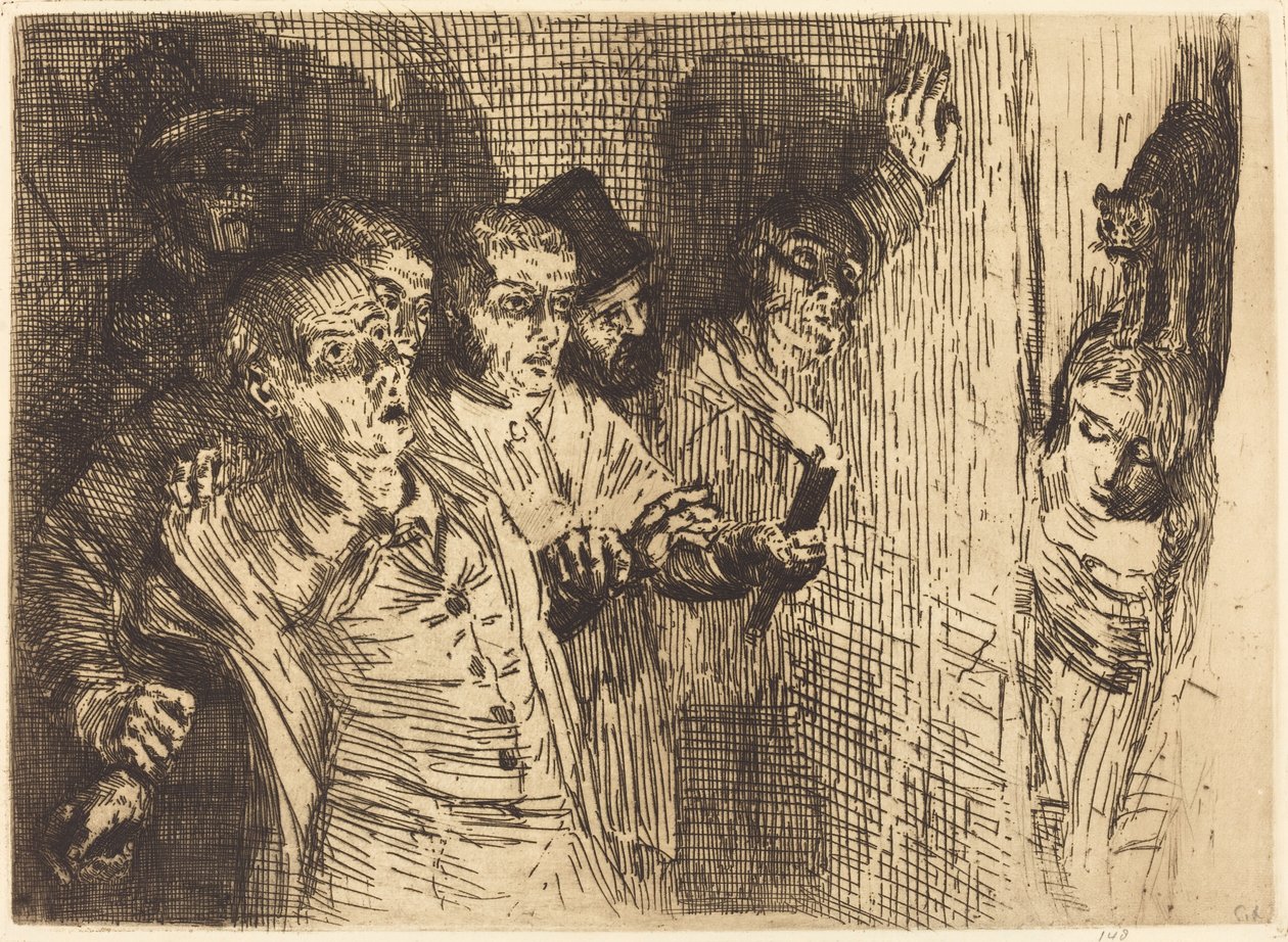 Black Cat Den svarta katten. av Alphonse Legros