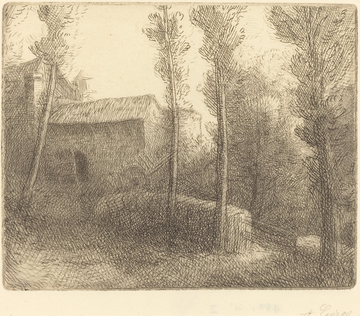Bron vid bruket (Le pont du moulin) av Alphonse Legros
