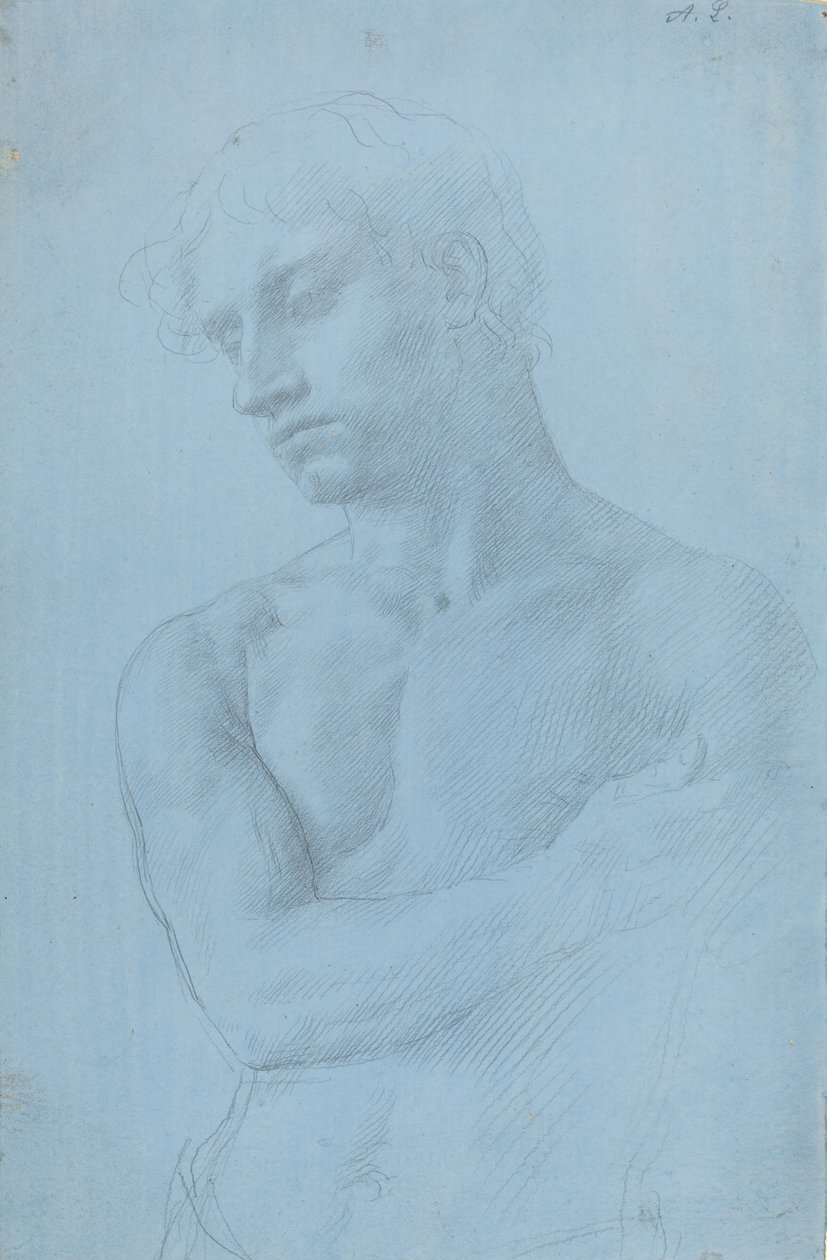 Byst av naken man. av Alphonse Legros