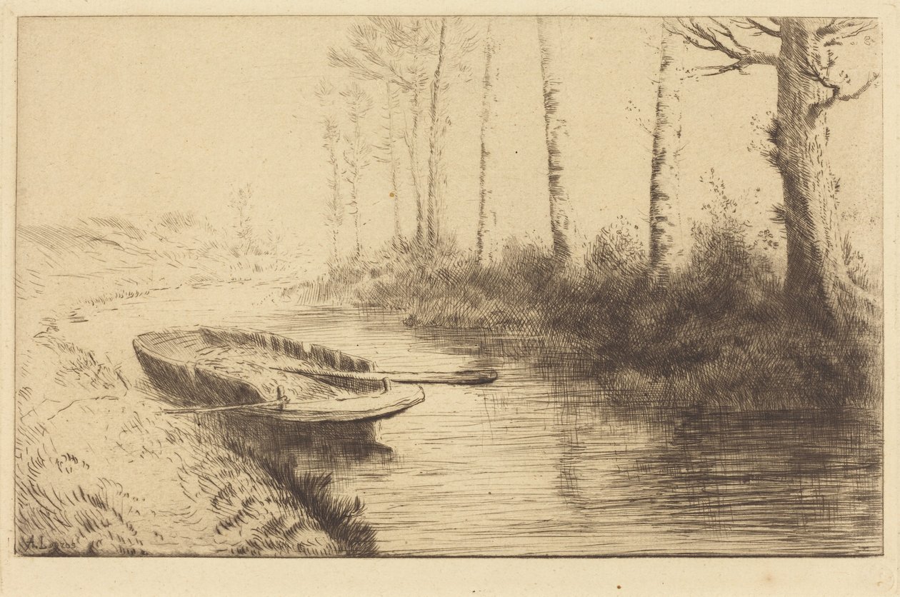 Kanalen i morgonljuset (Kanalen: Morgonstämning) av Alphonse Legros