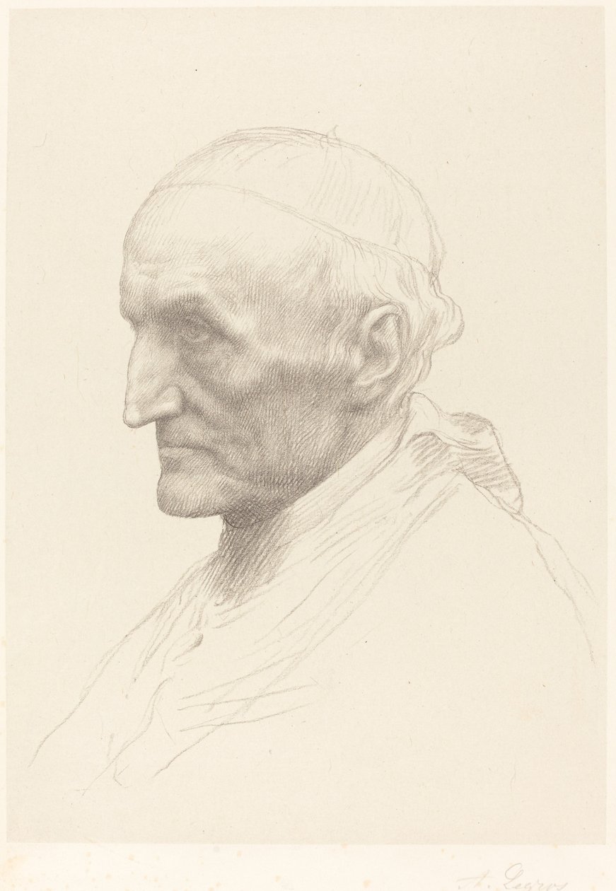Kardinal Manning, 2:a plattan. av Alphonse Legros
