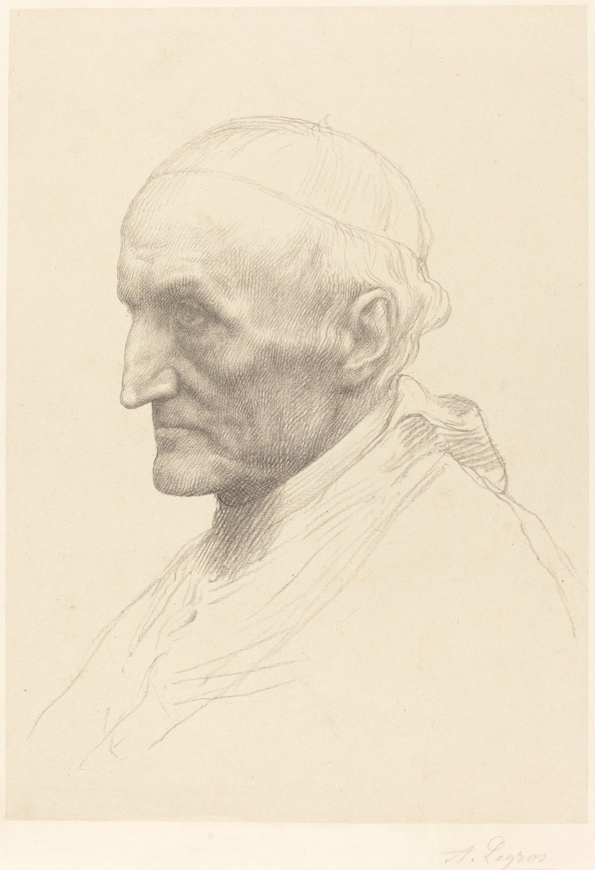 Kardinal Manning, 2:a plattan. av Alphonse Legros