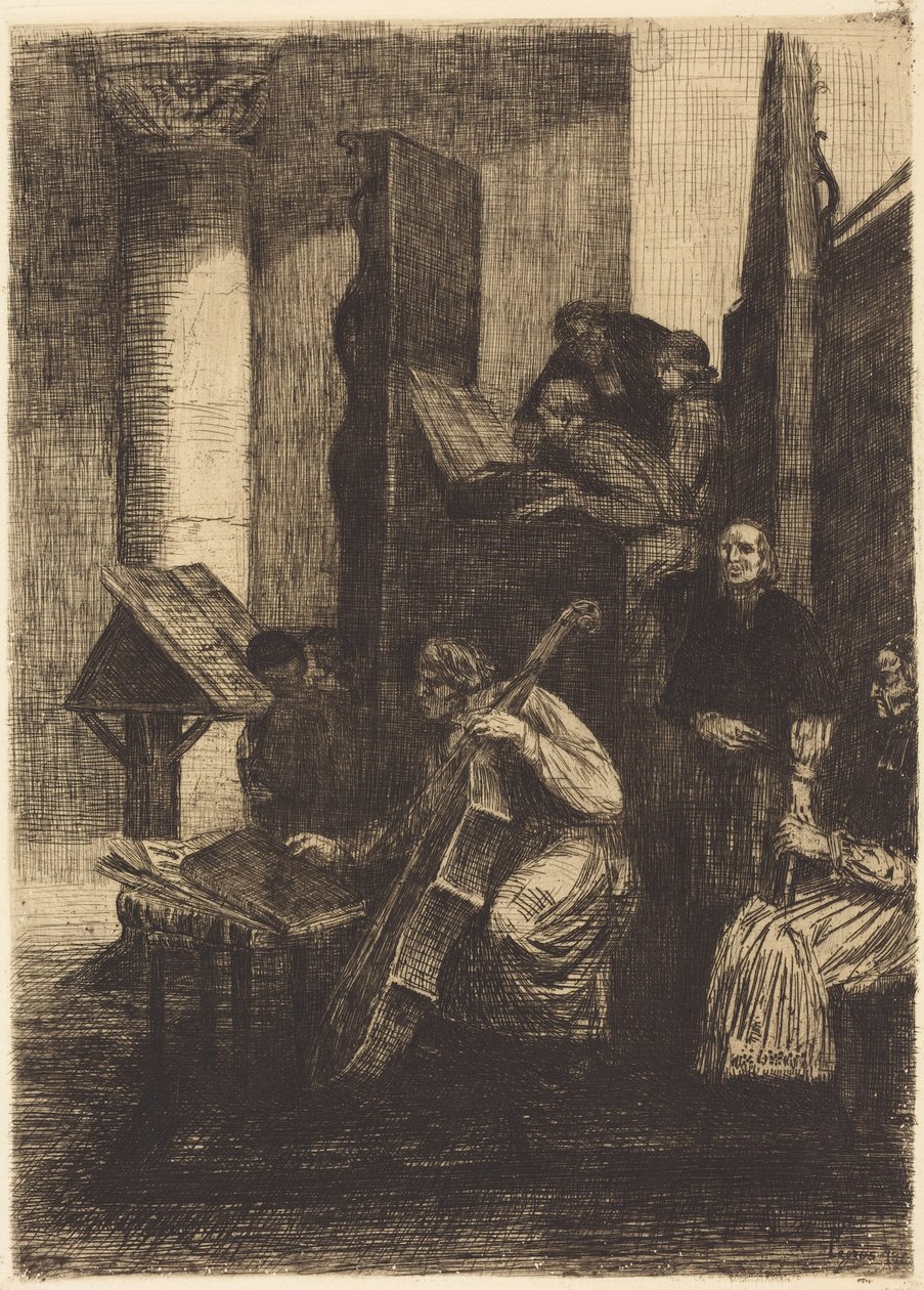 Kören i en spansk kyrka (Le choeur d