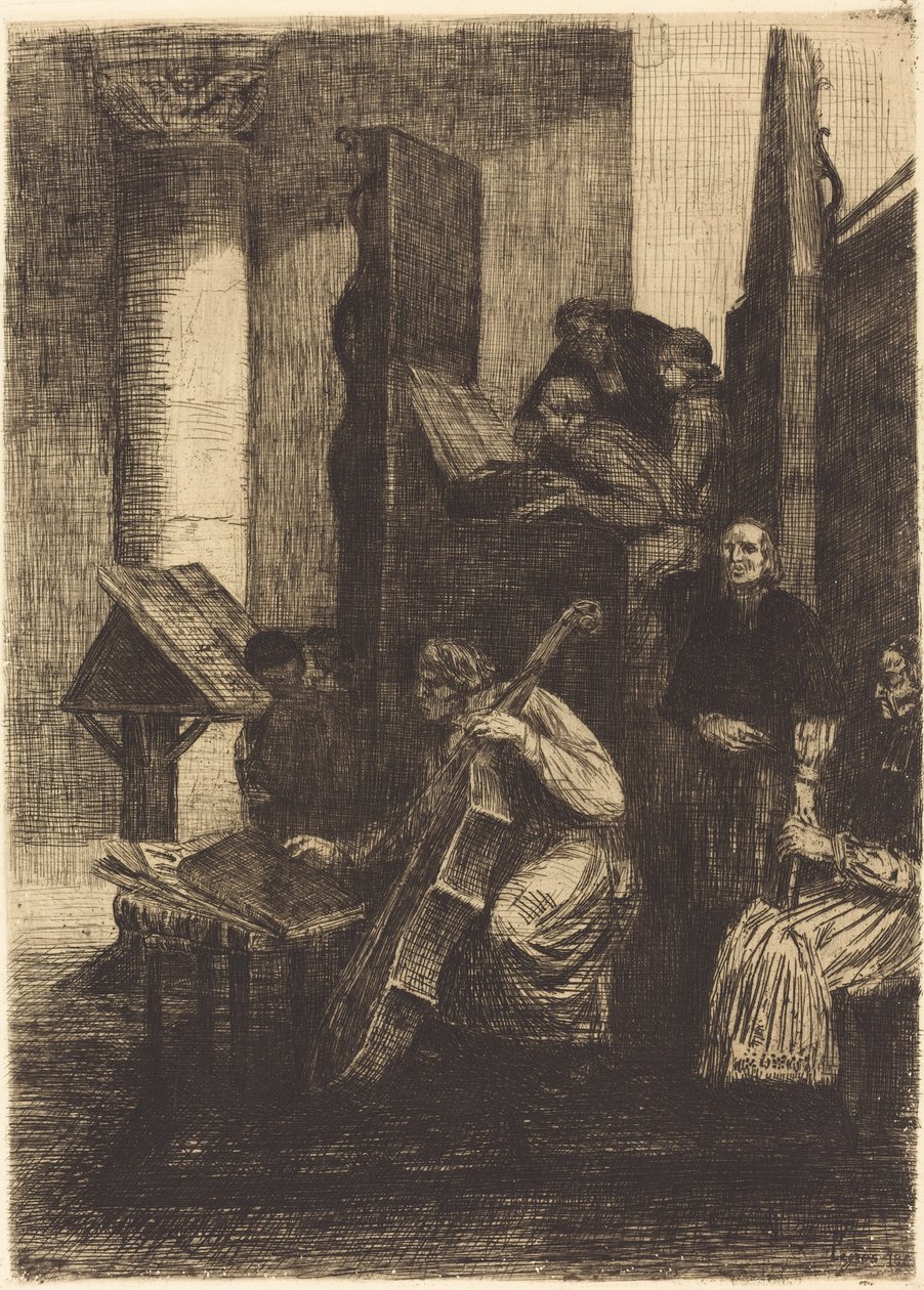 Kör i en spansk kyrka Kören i en spansk kyrka, 1860. av Alphonse Legros