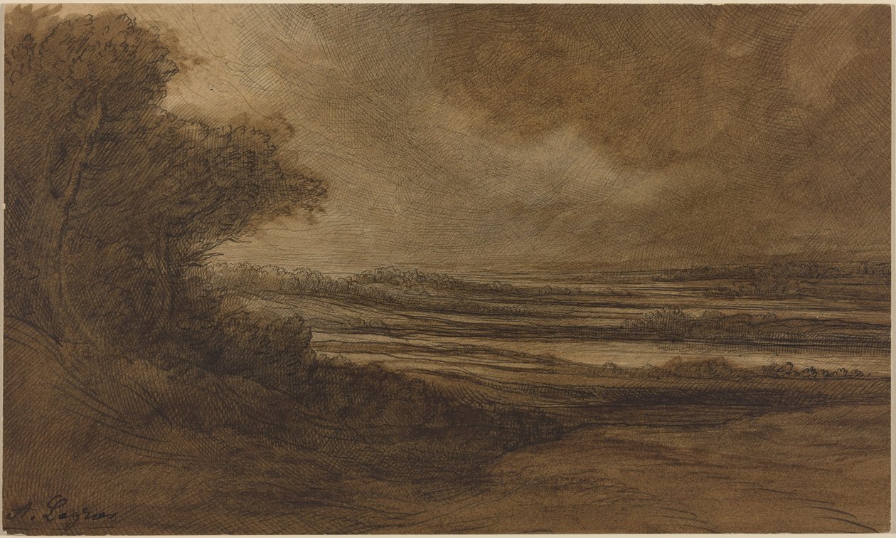 Landsbygden i Bourgogne [framsidan] av Alphonse Legros