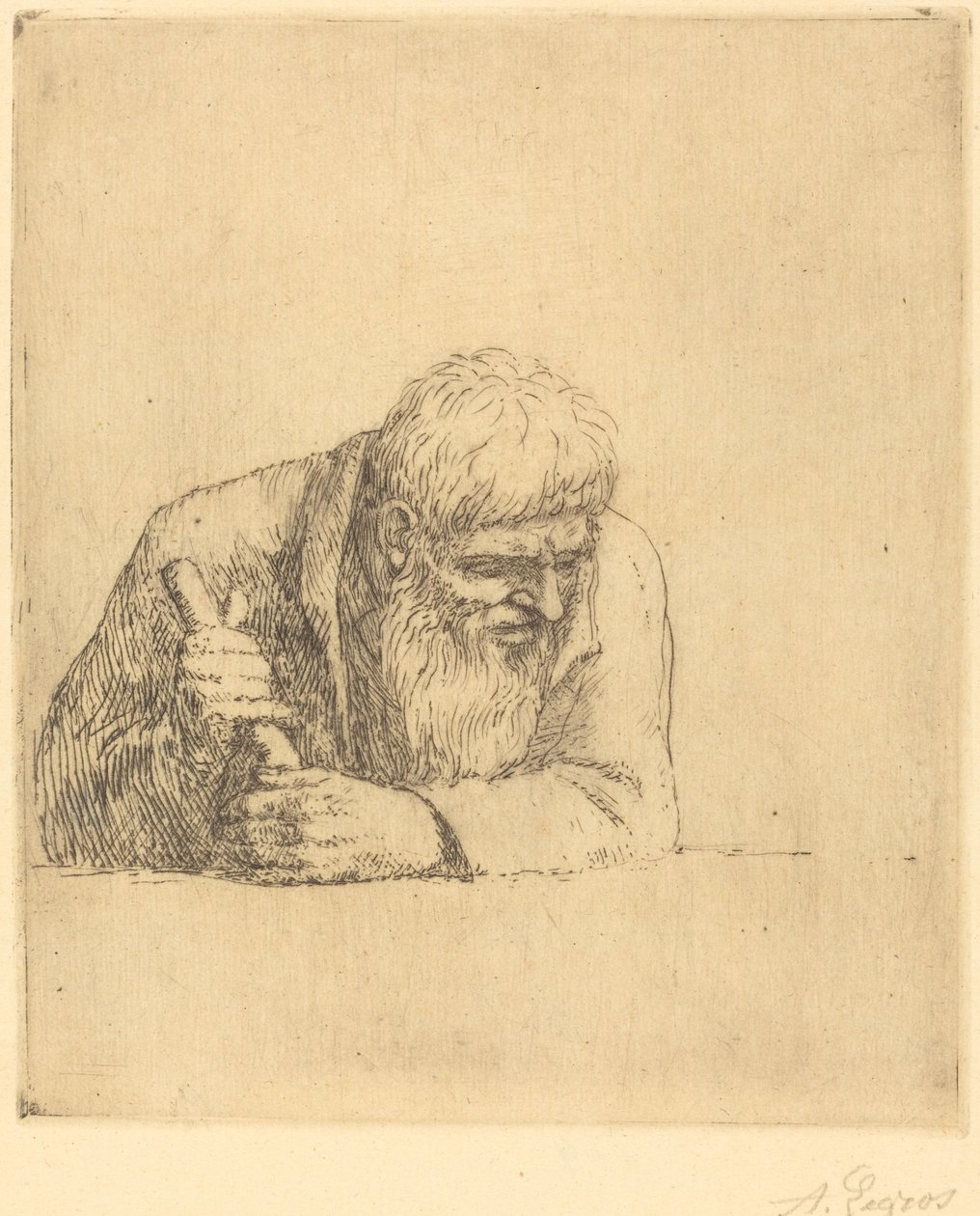 Nyfiken man av Alphonse Legros