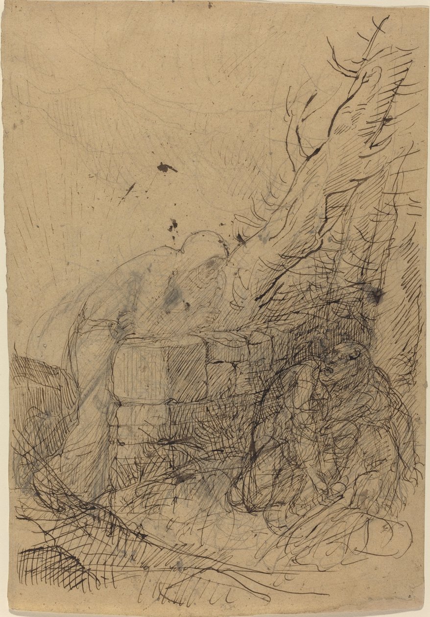 Döden och vedhuggaren. av Alphonse Legros