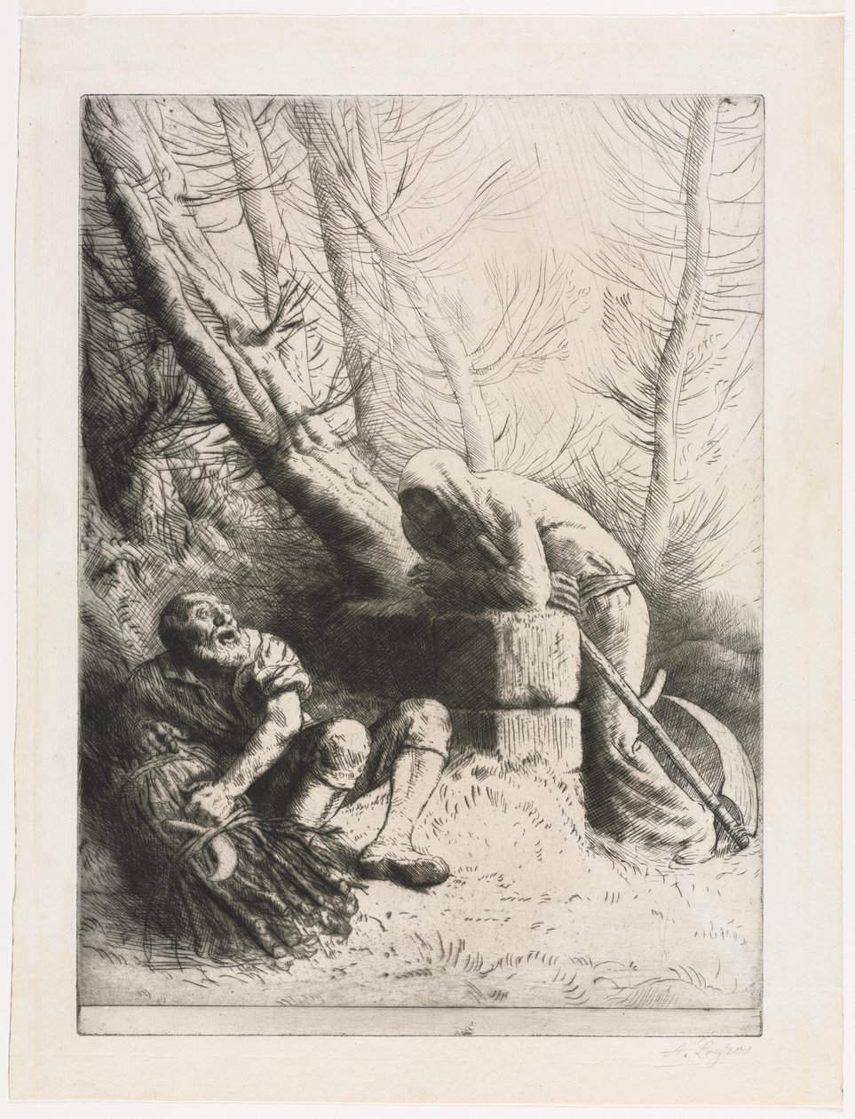 Döden och vedhuggaren av Alphonse Legros