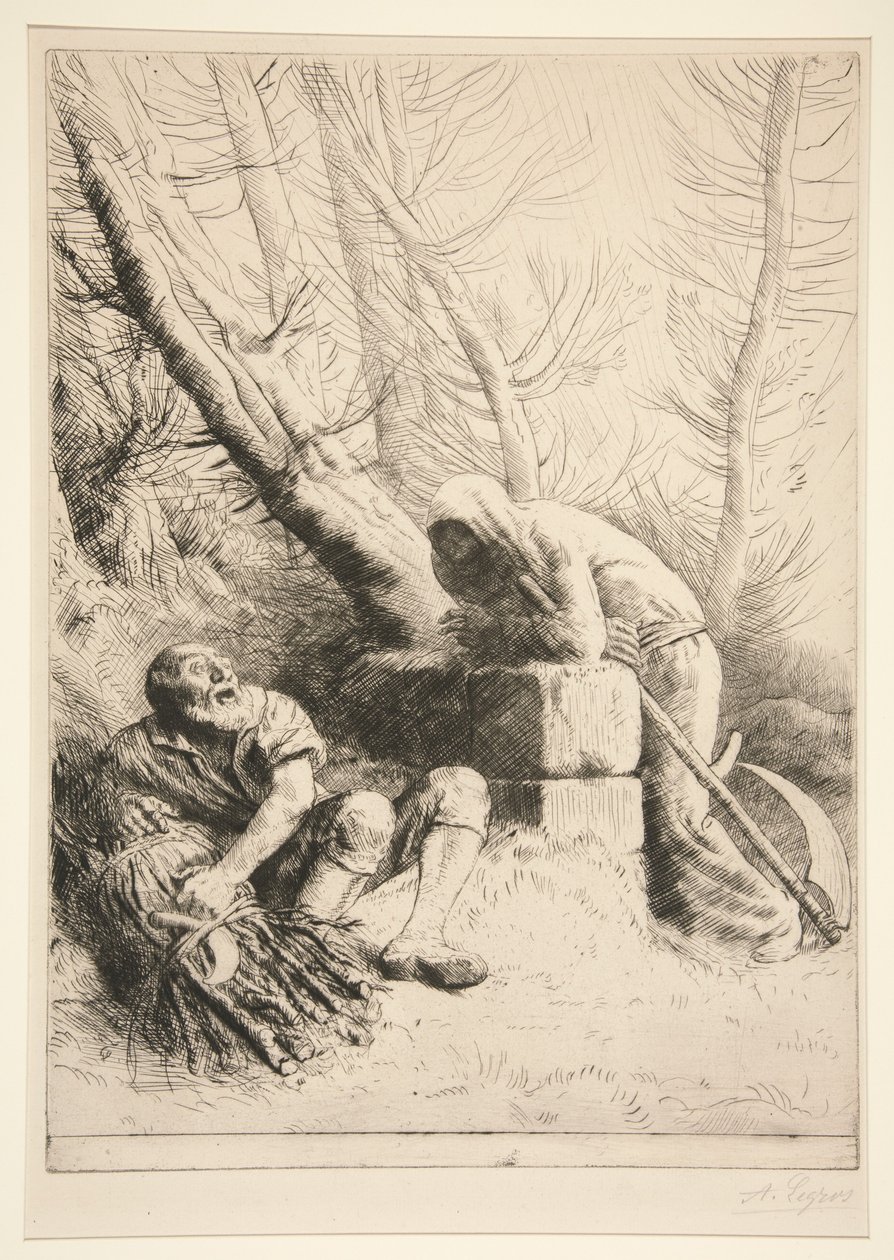 Döden och skogshuggaren av Alphonse Legros