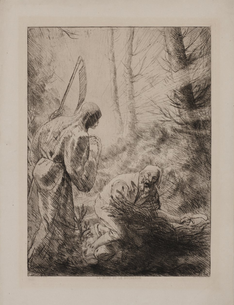 Döden och skogshuggaren av Alphonse Legros