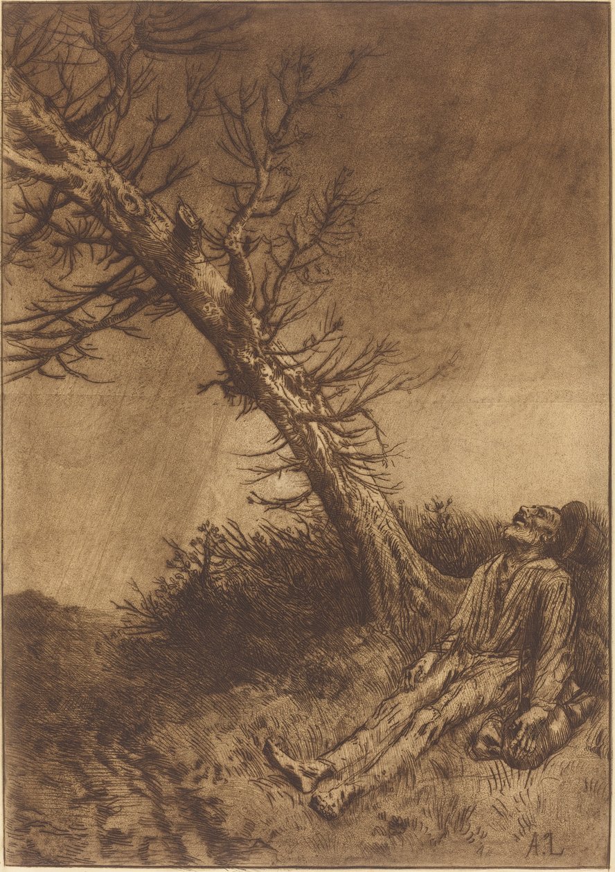 Vagabondens död (La mort du vagabond) av Alphonse Legros