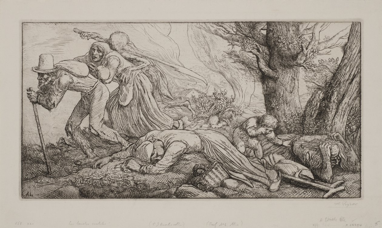 Dödens triumf: De onyttiga munnarna av Alphonse Legros