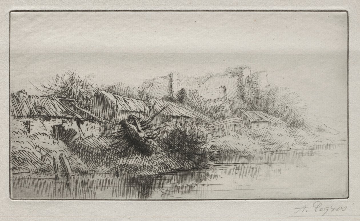 Öde by. av Alphonse Legros