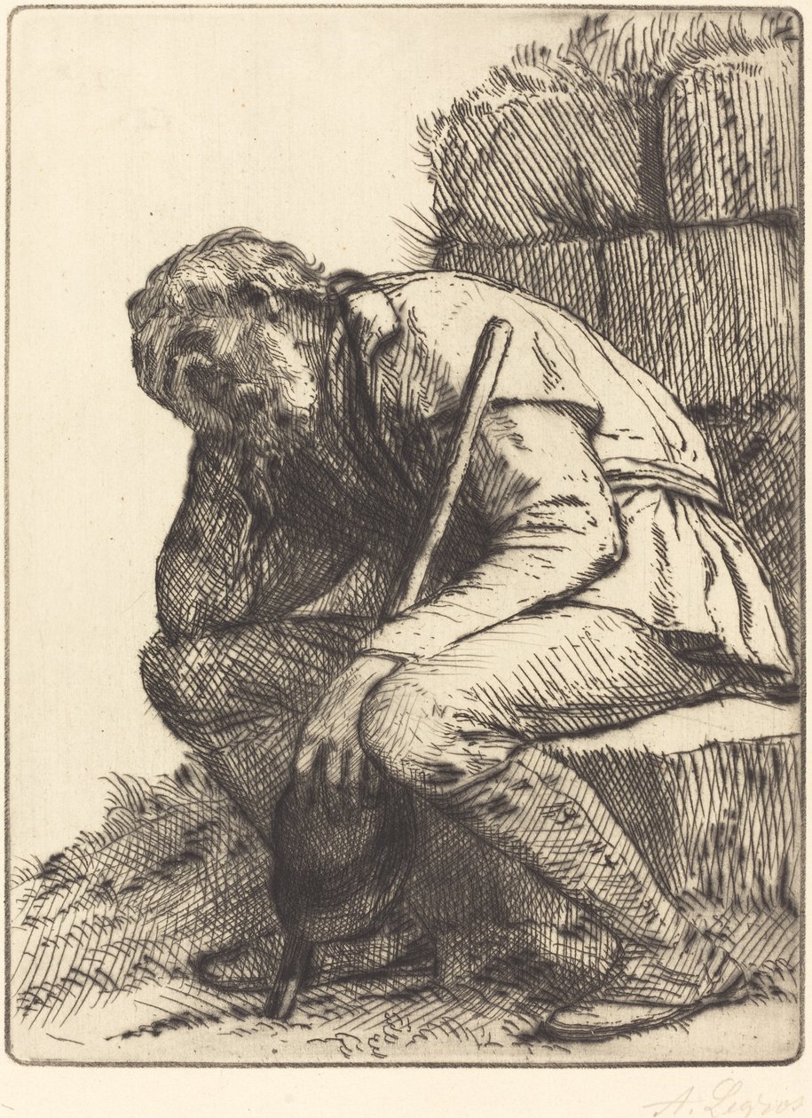 Desperate Man Desperate honom. av Alphonse Legros